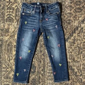 GAP Embroidered Heart Dark Blue Denim Jeans